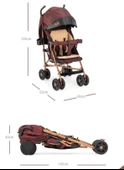 Moony Baby Suit Tam Yatar Hafif Baston Bebek Arabası - Baston Puset Kahverengi thumbnail 7
