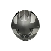 JK20 Çene Açılır Güneş Vizörlü Motosiklet Kaskı Gri Siyah XL Beden Baş Çevresi: 61-62CM thumbnail 3