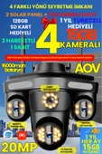 4 Kameraları 4G - eSim Solar Panelli, Her ay 15GB Turkcell 1 Yıl Hediyeli, 7/24 Kayıt Aov, Hareket AlgılamA, 128Gb Sd Kart Hediye, Alarm, - 1