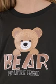 Arnetta Kız Çocuk Aile Bear My Little Friend %100 Pamuklu 4 Mevsim Uzun Kollu Pijama Takım - 7