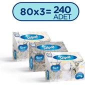 Selpak El ve Yüz Havlusu Kutulu Mermer Desen 3'lü 240 Yaprak - 1