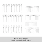 Emsan Fair 84 Parça 12 Kişilik Kutulu Çatal Kaşık Bıçak Takımı thumbnail 6