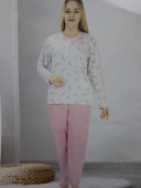 KADIN UZUN KOLLU XL PENYE PİJAMA TAKIMI thumbnail 1