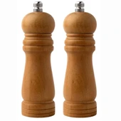 Mucit Home Mucit Home Bambu Gövdeli Komple Ahşap Tuz Karabiber Değirmeni Baharat Öğütücüsü Orta 2 Adet thumbnail 1