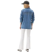 Saçaklı Detaylı Kot Ceket Mavi thumbnail 8