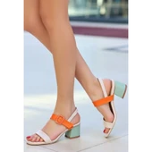 Year Renkli Cilt Topuklu Ayakkabı thumbnail 4