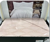 JAKARLI  SAKALLI YATAK ÖRTÜSÜ TEK KİŞİLİK EVA CAPUCCİNO thumbnail 2