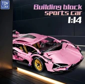 Lamborghini Sian 1:14 BUILDING BLOKS 1314 Parça Çift Motorlu Uzaktan Kumandalı Spor Araba Yapı Blokları Gençler & Yetişk - 4