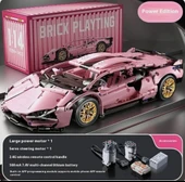 Lamborghini Sian 1:14 BUILDING BLOKS 1314 Parça Çift Motorlu Uzaktan Kumandalı Spor Araba Yapı Blokları Gençler & Yetişk - 1