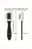 NACTUMU Suede Ayakkabı Temizleme Fırçası Seti  3 Yüzlü ABS Saplı Nubuk ve Kar Botları İçin S-Tipi Temizleyici thumbnail 5