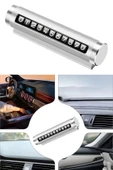 NACTUMU Premium Metal Geçici Park Telefon Numarası Plakası Şık ve Dayanıklı Araç İç Aksesuarı - 1