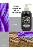 Jeans Color Amonyaksız Kokusuz Su Bazlı Saç Boyası 250 Ml Eflatun Solmayan Çiçek Hair Dye thumbnail 1
