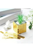 NACTUMU Kendinden Yapışkanlı Gold Mozaik Duvar Çıkartmaları, Cam Ayna Akrilik Karolar 30.30 CM thumbnail 2