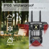 O-KAM 6030 3 Kamera 3 Görüntü 15MP (5MP+5MP+5MP)  Gece Görüş Wifi Sesli Konuşma Türkçe - 6