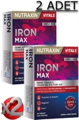 2 Adet Nutraxin Iron Max 30 Adet Tablet - (Demir, Vitamin C, B6, Folik Asit, B12) - 1