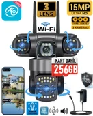 O-KAM 6030 256GB 3 Kamera 3 Görüntü 15MP (5MP+5MP+5MP)  Gece Görüş Wifi Sesli Konuşma Türkçe - 1