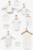 Bebitof  %100 Pamuk Sevimli Yavru Koala Desenli 10 Parça Kutulu Yenidoğan Hastane Çıkışı Zıbın Seti Ekru BBTF.EKR.10131 - 1