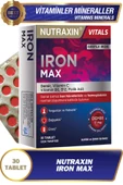 2 Adet Nutraxin Iron Max 30 Adet Tablet - (Demir, Vitamin C, B6, Folik Asit, B12) - 2