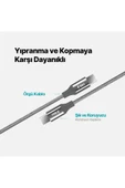 AlumiCable USB-C - USB-C 150cm 100W PD/QC Hızlı Şarj/Data Kablosu Uzay Grisi thumbnail 6