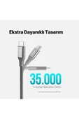 AlumiCable USB-C - USB-C 150cm 100W PD/QC Hızlı Şarj/Data Kablosu Uzay Grisi thumbnail 7