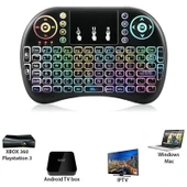 Sepetinegelsin Işıklı Mini Klavye Mouse Smart Tv Box Şarjlı Oyuncu Klavye thumbnail 1