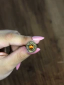 Doğal Taş Akik Oval Doğal Taşlı Antik Model Kadın Ayarlanabillir Yüzük euy74a thumbnail 3