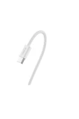 USB-C - USB-C 100cm 60W PD Örgü Hızlı Şarj/Data Kablosu Beyaz thumbnail 2