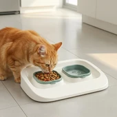 Mikopet Yeşil 2'si 1 Arada Mama Ve Su Kabı thumbnail 1