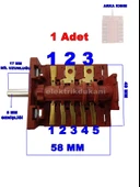 ENDER 6lı Çevirmeli Fırın Anahtarı Sürekli Döner 6 Kademe 5 Kontak - 1