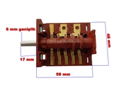 ENDER 6lı Çevirmeli Fırın Anahtarı Sürekli Döner 6 Kademe 5 Kontak - 4