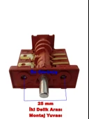 ENDER 6lı Çevirmeli Fırın Anahtarı Sürekli Döner 6 Kademe 5 Kontak - 2