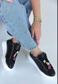 Gane Siyah Cilt Bağcıklı Spor Ayakkabı thumbnail 1