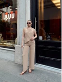 Kruvaze takım ayrobin bej s054 thumbnail 1