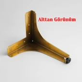 Dekor 17 cm Gold Altın 4 Adet SET Metal Mobilya Ayağı Dayanıklı Ayak Tasarım Koltuk Sehpa TV Ünitesi thumbnail 5