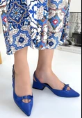 Rewat Mavi Cilt Topuklu Ayakkabı thumbnail 3