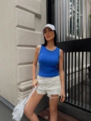 Kaşkorse kumaş bluz thumbnail 3