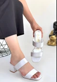 Osper Gri Saten Topuklu Terlik thumbnail 3