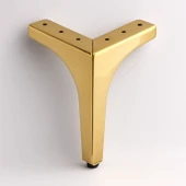 Dekor 17 cm Gold Altın Metal Mobilya Ayağı Dayanıklı Ayak Modern Tasarım Koltuk Sehpa TV Ünitesi thumbnail 6