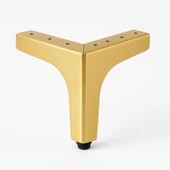Dekor 17 cm Gold Altın Metal Mobilya Ayağı Dayanıklı Ayak Modern Tasarım Koltuk Sehpa TV Ünitesi thumbnail 4