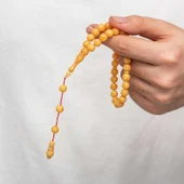 Yuvarlak Sıkma Kehribar Tesbih thumbnail 4