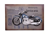 Motorsiklet Tablo Pano Vintage Dekoratif Ev Ofis Hediyelik - 1