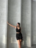 Şortlu keten takım s255014 thumbnail 5