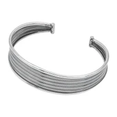 925 Ayar Gümüş Eskitme Desenli Kadın Bilezik thumbnail 2