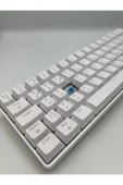silabor T60 Beyaz Renk Mavi Switch RGB Mekanik Kablolu Driverli Oyuncu Klavyesi T60 Mini Türkçe Q Klavye thumbnail 6