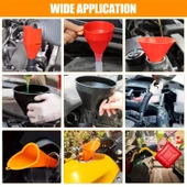 Araba Huni Seti Yakıt Hunisi Yağ Hunisi Esnek Huni Ayrılabilir Nozul ve Filtre ile thumbnail 2