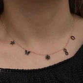 925 Ayar Gümüş Rose Şans Kadın Kolye thumbnail 5