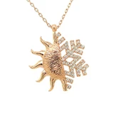 925 Ayar Gümüş Güneş Kartanesi Bayan Gümüş Kolye thumbnail 1