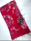 El işi Koyu Pembe Çiçekli İpli Yazma Yemeni thumbnail 4