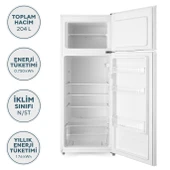 Kumtel Çift Kapılı Buzdolabı 204L HTMF-210 thumbnail 2