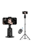 silabor Selfie Gimbal 360° Otomatik Dönme Tripod AI İzleme Çekim Quadrapod Cep Telefon Sabitleyici thumbnail 2